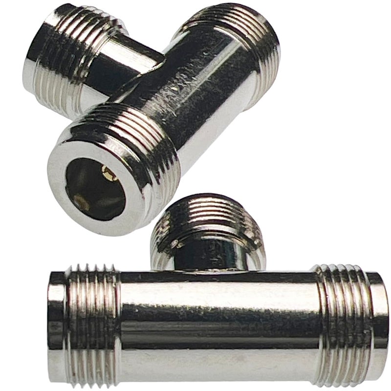 CESS N-Type 3-Way Female Coaxial Splitter Adapter - 2 Pack - Image 5